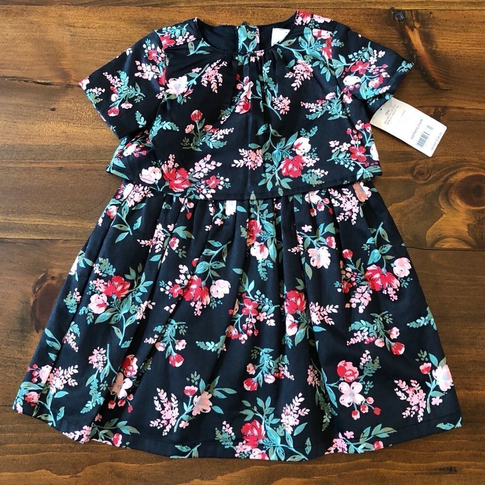 NWT Carters Floral Dress with Bloomers Diaper Cover